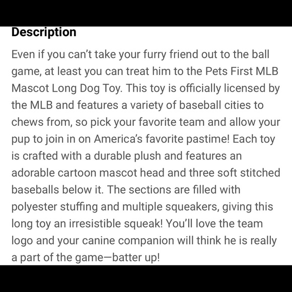 π MLB Mascots Phillie Phanatic Plush Dog Toy - Picture 9 of 9